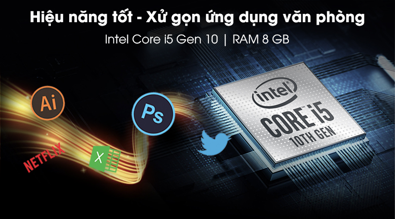 Laptop Acer Aspire A514 có chip Intel Core i5 Ice Lake cùng RAM 8 GB 